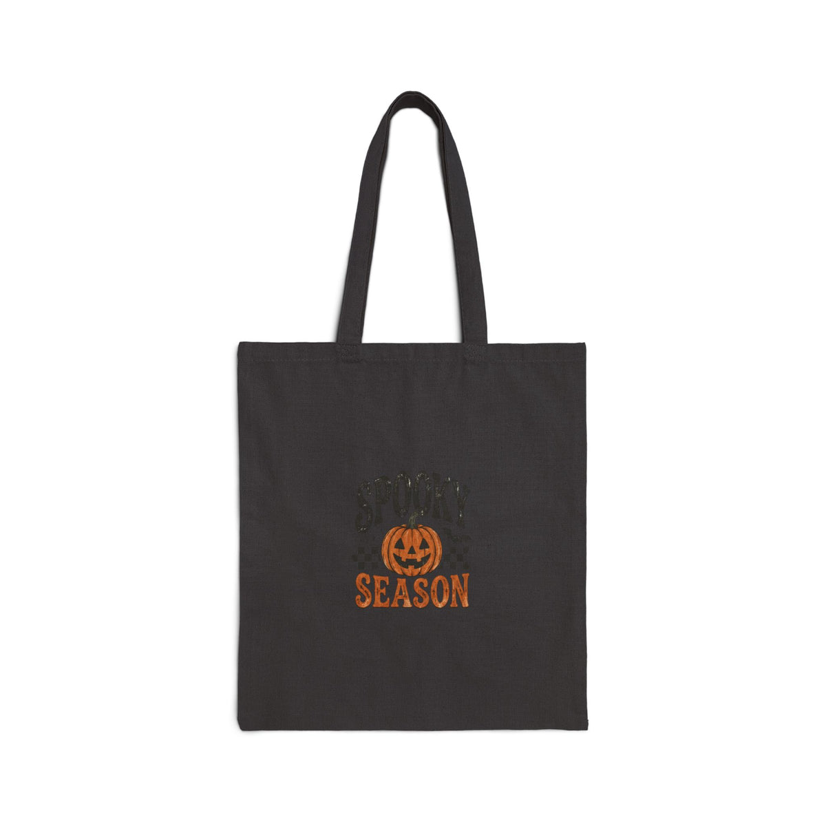 Spooky Season Canvas Tote Bag — Halloween Pumpkin Trick-or-Treat Shopper